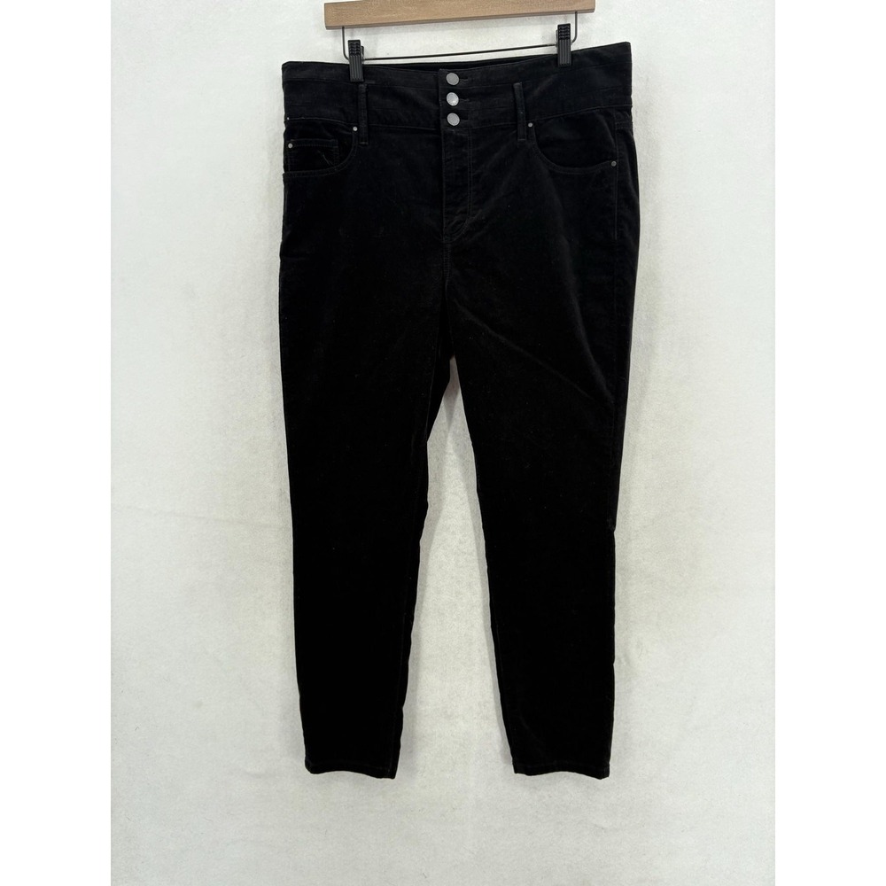 Ann Taylor High Rise Skinny Corduroy Pants Womens 16 Black Stretch Jegging NWT